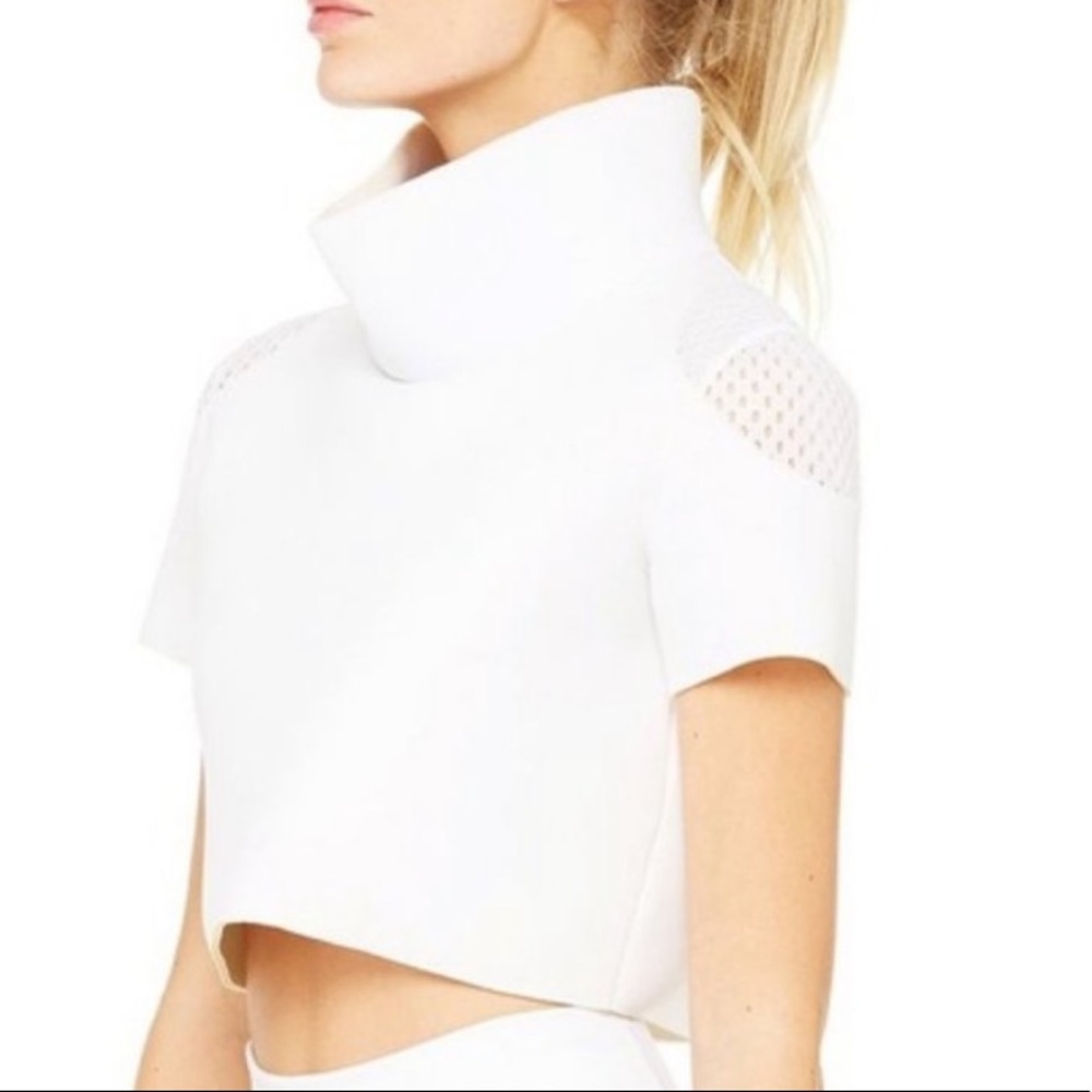 NWOT Alo Yoga In-Shape Short Sleeve Crop Workout Top